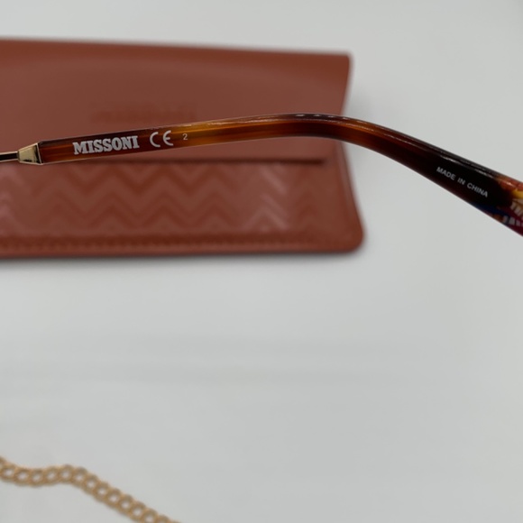 Missoni Mis 0052/S Sunglasses Rose Gold/Blue lens with chain main image 9